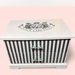 Juicy Couture Black and White Striped Box